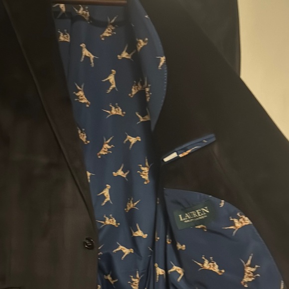 Ralph Lauren Black Blazer with Blue Lining